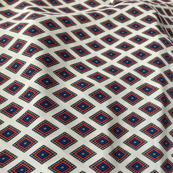 Alice Blue Geraldi Split Neck Blouse Size Small - Picture 3 of 5